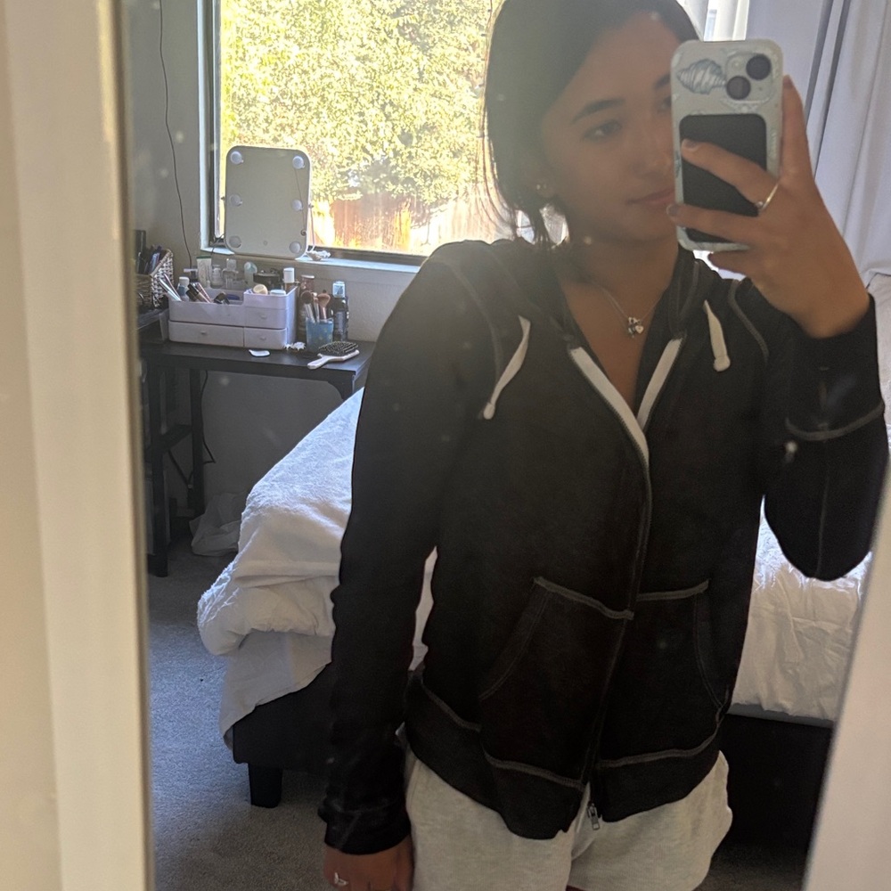 Women's Black Hoodie Jacket